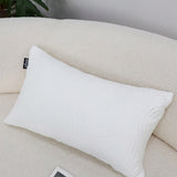 SOGA 30cm White Textured Geometric Pattern Decorative Throw Pillow