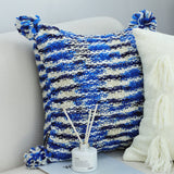 SOGA 2X 45cm Throw Pillow Deep Sea Blue Gradient Dyed Decorative Soft Square for Couch or Bed