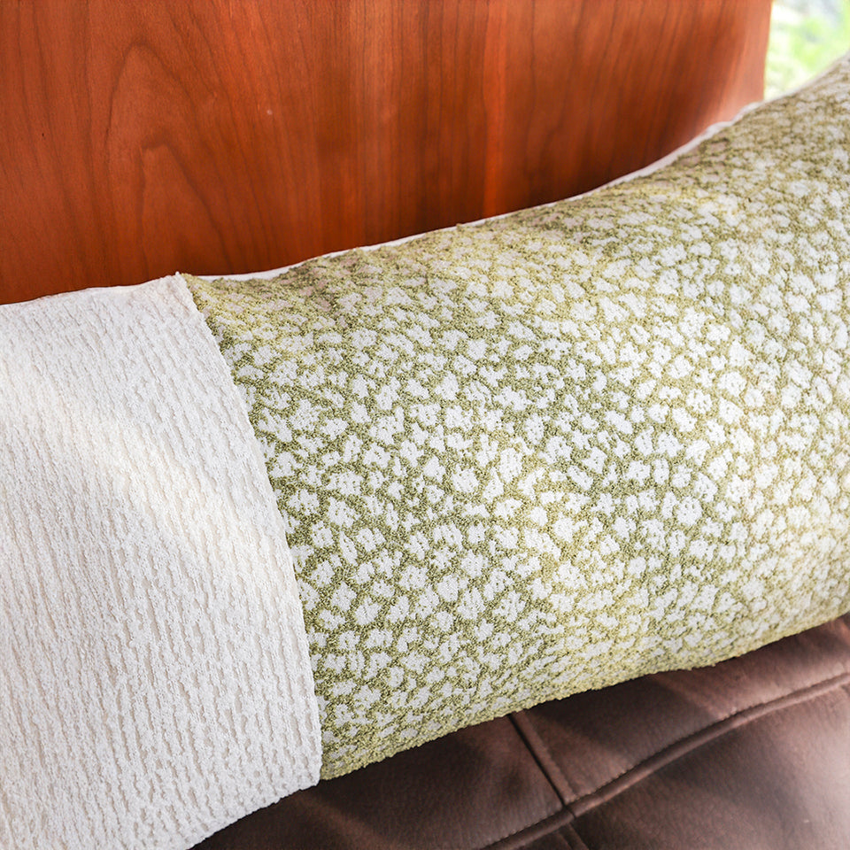 SOGA 35cm Modern Two-Tone Textured Block Design Throw Pillow