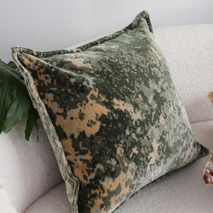 SOGA 2X 50cm Green Gold Crushed Velvet Decorative Throw Pillow