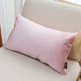 SOGA 30cm Pink Textured Geometric Pattern Decorative Throw Pillow