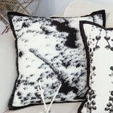 SOGA 2X 50cm Throw Pillow  Black and White Leopard Thick Premium Polyester Fiber for Home Decor