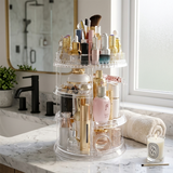 SOGA 360 Degree Rotating Makeup Organiser Cosmetics Holder Display Stand Skincare Home Decor