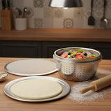 SOGA Kitchenware Bundle – Pizza Pans, Aluminum Baking Tray & Stainless Steel Colander Set