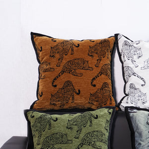 SOGA 45cm Dark Brown Leopard Print Throw Pillow