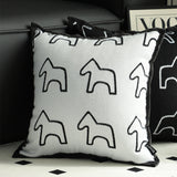 SOGA 2-Pack 45cm White Teddy Fleece Pony Design Throw Pillows