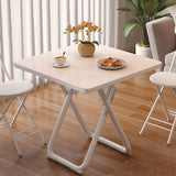 SOGA 2X 80cm White Square Table with White Legs Modern Minimalist Design for Home Decor