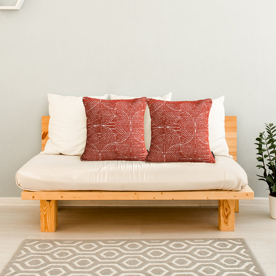 SOGA 2X 45Cm Orange Oversized Pillow Perfect Cinnabar Outdoor/Indoor Lumbar Throw Pillow