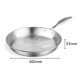 SOGA Dual Burners Cooktop Stove 30cm Stainless Steel Induction Casserole and 30cm Fry Pan