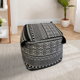 SOGA 2X 42cm Black Premium Polyester Cotton Cushion with EPP Particle Insert Home Decor