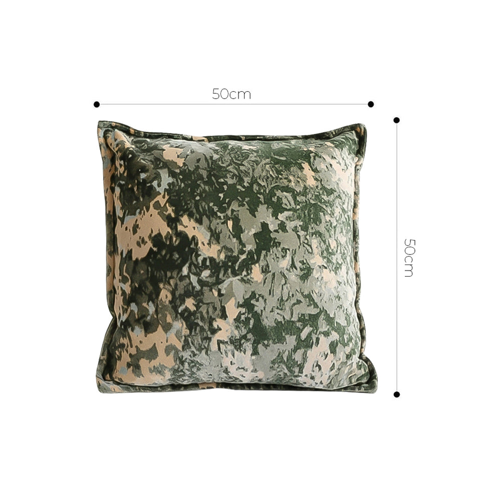 SOGA 2X 50cm Green Gold Crushed Velvet Decorative Throw Pillow