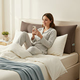 SOGA 100cm Coffee Triangular Wedge Bed Pillow Headboard Backrest Bedside Tatami Cushion Home Decor