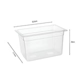 SOGA 200mm Clear Gastronorm GN Pan 1/3 Food Tray Storage Bundle of 4