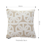 SOGA 2X 50cm Throw Pillow Beige Interlocking Geometric Pattern Modern Accent for Home Décor
