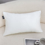 SOGA 2X 30cm White Textured Geometric Pattern Decorative Throw Pillow