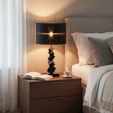 SOGA 55cm Black Table Lamp with Dark Shade LED Desk Lamp