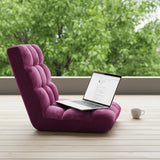 SOGA 2X Floor Recliner Folding Lounge Sofa Futon Couch Folding Chair Cushion - Magenta