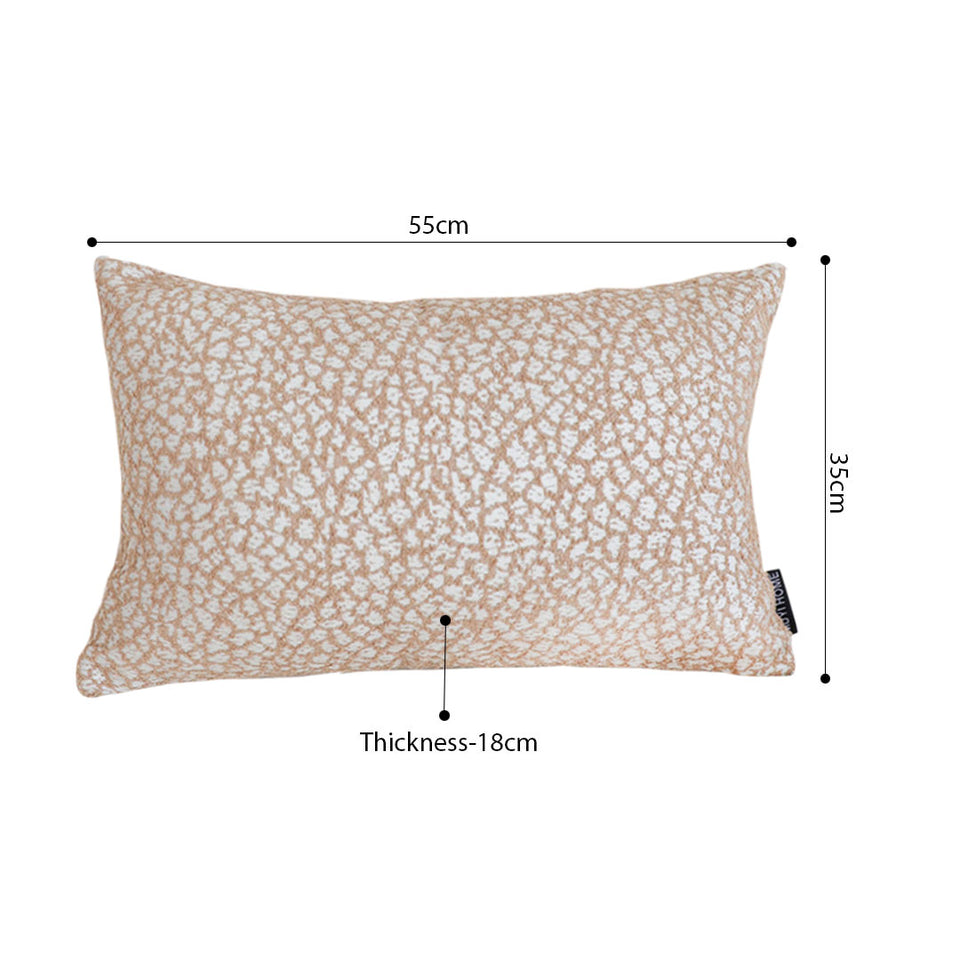 SOGA 2X 35cm Neutral Beige Speckled Pattern Contemporary Throw Pillow