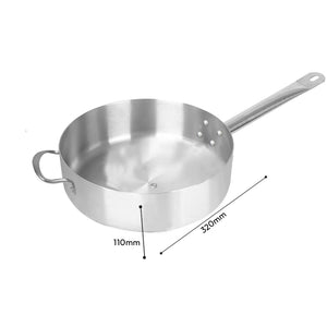 SOGA 32cm Stainless Steel Saucepan Sauce pan with Glass Lid and Helper Handle Triple Ply Base Cookware