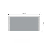 SOGA 127x170cm Star Grey Blanket – Gradient Tassel Throw for Cozy Home Comfort