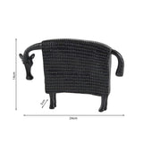 SOGA 24cm Black Cow Sculpture with Dotted Pattern in Resin for Modern Home Decor