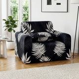 SOGA 1-Seater Leaf Design Sofa Cover Couch Protector High Stretch Lounge Slipcover Home Decor