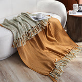 SOGA Mustard Yellow Throw Blanket 127x170cm Soft Acrylic