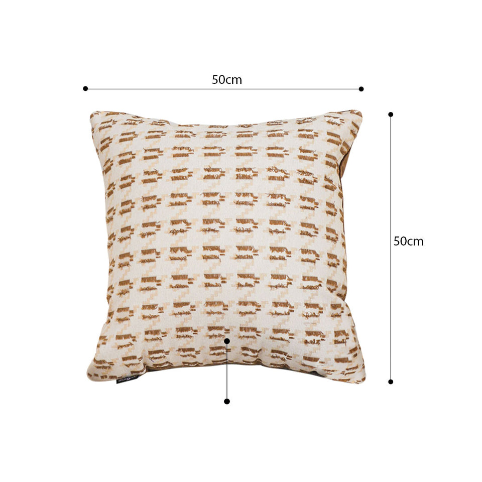 SOGA 50cm Square Modern Decorative Embroidered Geometric Throw Pillow