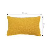SOGA 2X Boucle Textured Cushion 30x50cm Mustard Yellow Soft Cozy Decorative Throw Pillow
