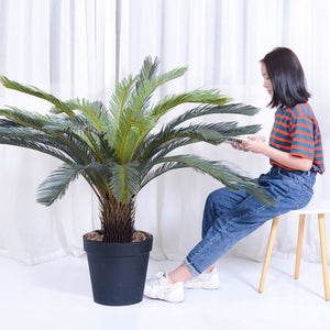 SOGA 125cm Artificial Indoor Cycas Revoluta Cycad Sago Palm Fake Decoration Tree Pot Plant