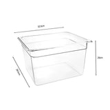 SOGA 200mm Clear Gastronorm GN Pan 1/2 Food Tray Storage with Lid