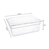 SOGA 150mm Clear Gastronorm GN Pan 1/2 Food Tray Storage Bundle of 2 with Lid