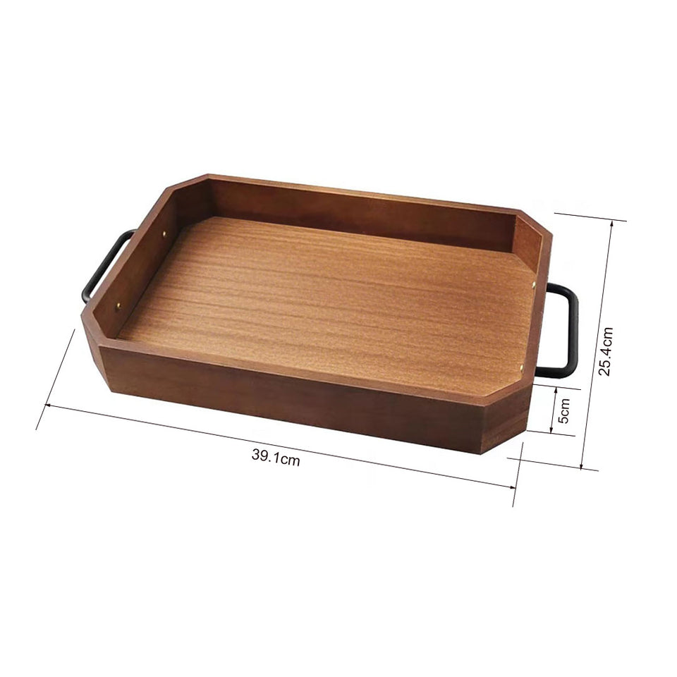 SOGA 39.1x25.4x5cm Paulownia Wood Serving Tray