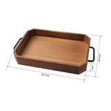SOGA 39.1x25.4x5cm Paulownia Wood Serving Tray
