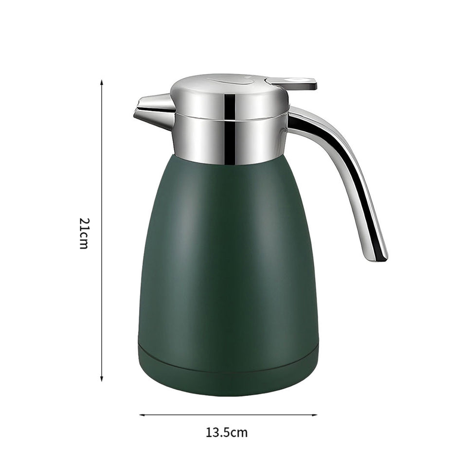 SOGA 1.2L Stainless Steel Water Bottle Insulated Vacuum Flask Water Coffee Jug Thermal Green