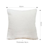 SOGA 2X 50cm White Throw Pillow Premium Polyester Fiber and Cotton for Home Decor