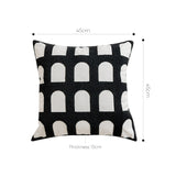SOGA 45cm Contemporary Black White Arch Pattern Geometric Throw Pillow
