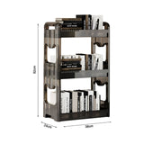 SOGA 2X 38x24cm Black 3 Tier Bookshelf & Cosmetic Storage Organizer Trolley Rack