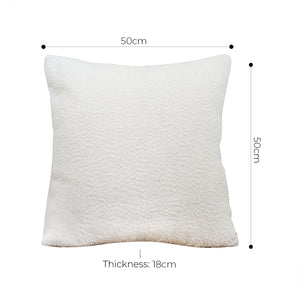SOGA 50cm White Throw Pillow Premium Polyester Fiber and Cotton for Home Decor