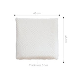 SOGA White Chevron Square Cushion Soft Leaning Plush Backrest Throw Seat Pillow Home Office Decor