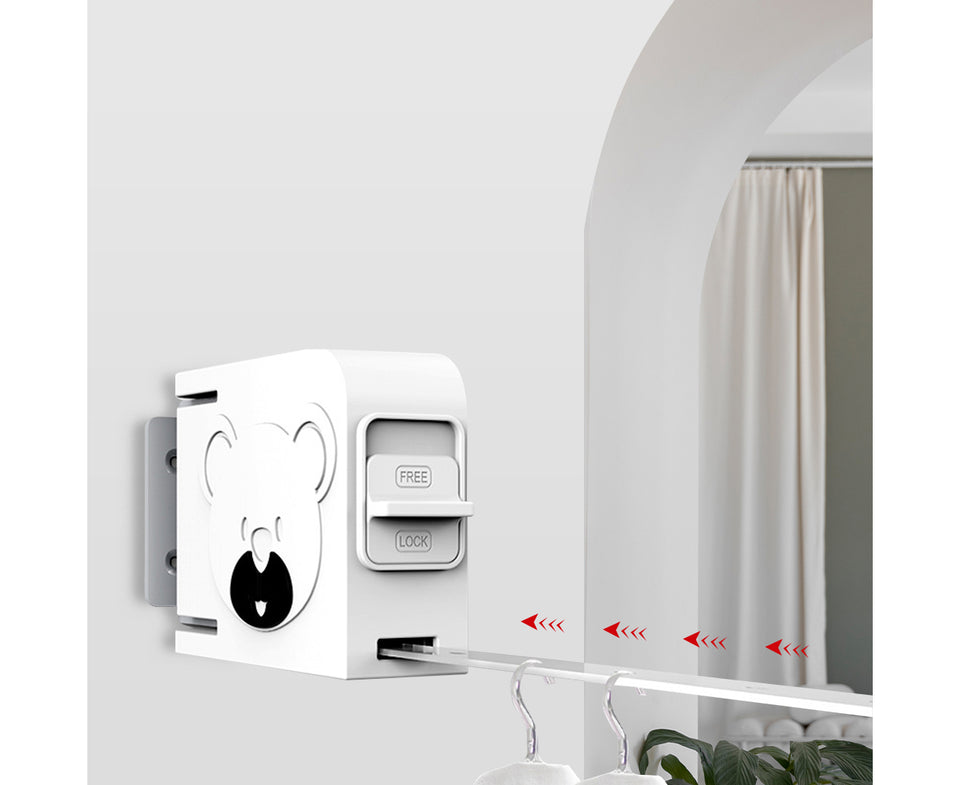 SOGA 2X 160mm Wall-Mounted Clothes Line Dry Rack Retractable Space-Saving Foldable Hanger White