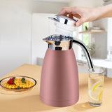 SOGA 2.2L Stainless Steel Kettle Insulated Vacuum Flask Water Coffee Jug Thermal Pink
