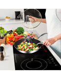 SOGA Stainless Steel Non-Stick Induction Fry Pan Set 22cm & 34cm