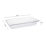 SOGA 65mm Clear Gastronorm GN Pan 1/3 Food Tray Storage with Lid