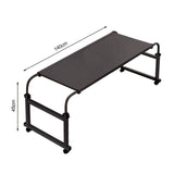 SOGA 140x45cm Black Cross Bed Movable Desk Table w/ Adjustable Length & Height