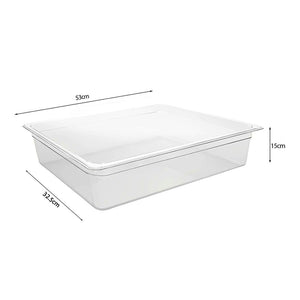 SOGA 4-Pack 1/1 GN Pan 150mm Clear Gastronorm Food Storage Containers with Lids