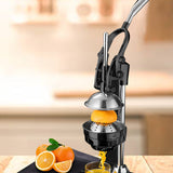SOGA Stainless Steel Manual Juicer Hand Press Juice Extractor Squeezer Lemon Orange Citrus Black