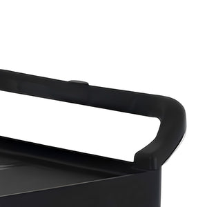 SOGA 2-Tier Portable Kitchen Trolley Cart with Wheels 950x500x640mm Black