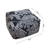 SOGA 2X 55x30cm Black Squared Soft Pouffe Seat Cushion Elegant Home Accent Décor Stylish Footstool