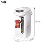 SOGA 3.8L White Plastic Exterior Electric Thermal Pot Dispenser with 3 Dispensing Modes